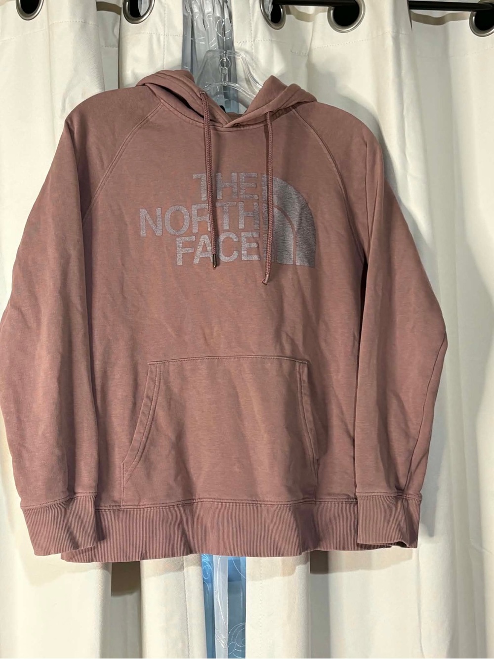 The North Face Women's Dusty Rose Pullover Hoodie with Silver Logo - Picture 2 of 4